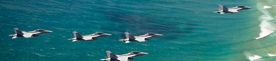 F/A-18 family of jets in flight